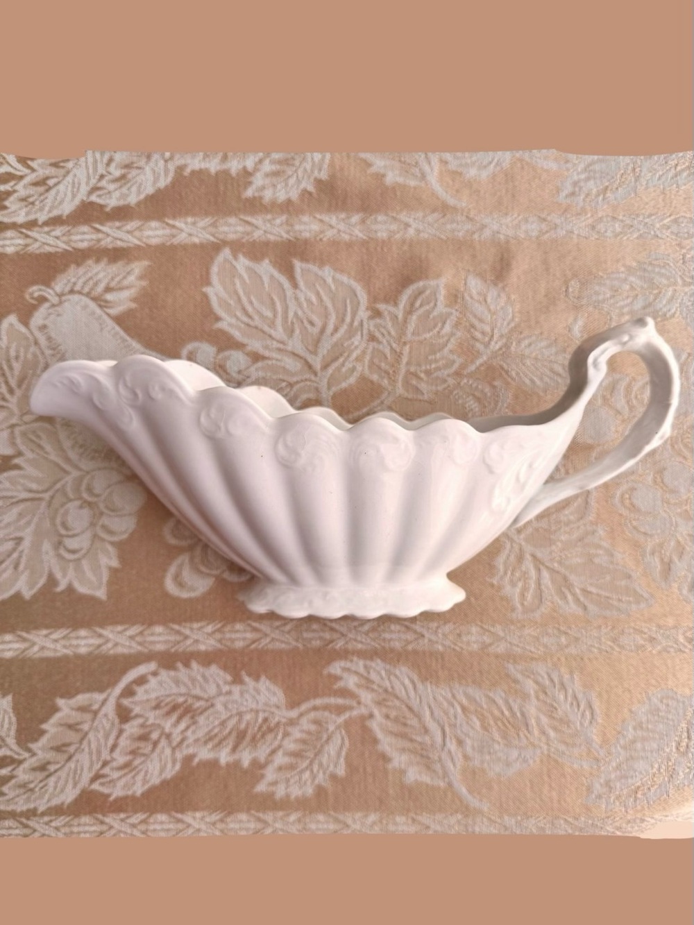Gravy Boat East Palestine Pottery Company Ohio E.P.P. Co. DeSoto Style Scalloped